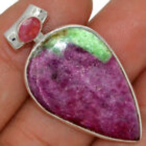 African Ruby With Zoisite & Ruby 925 Sterling Silv
